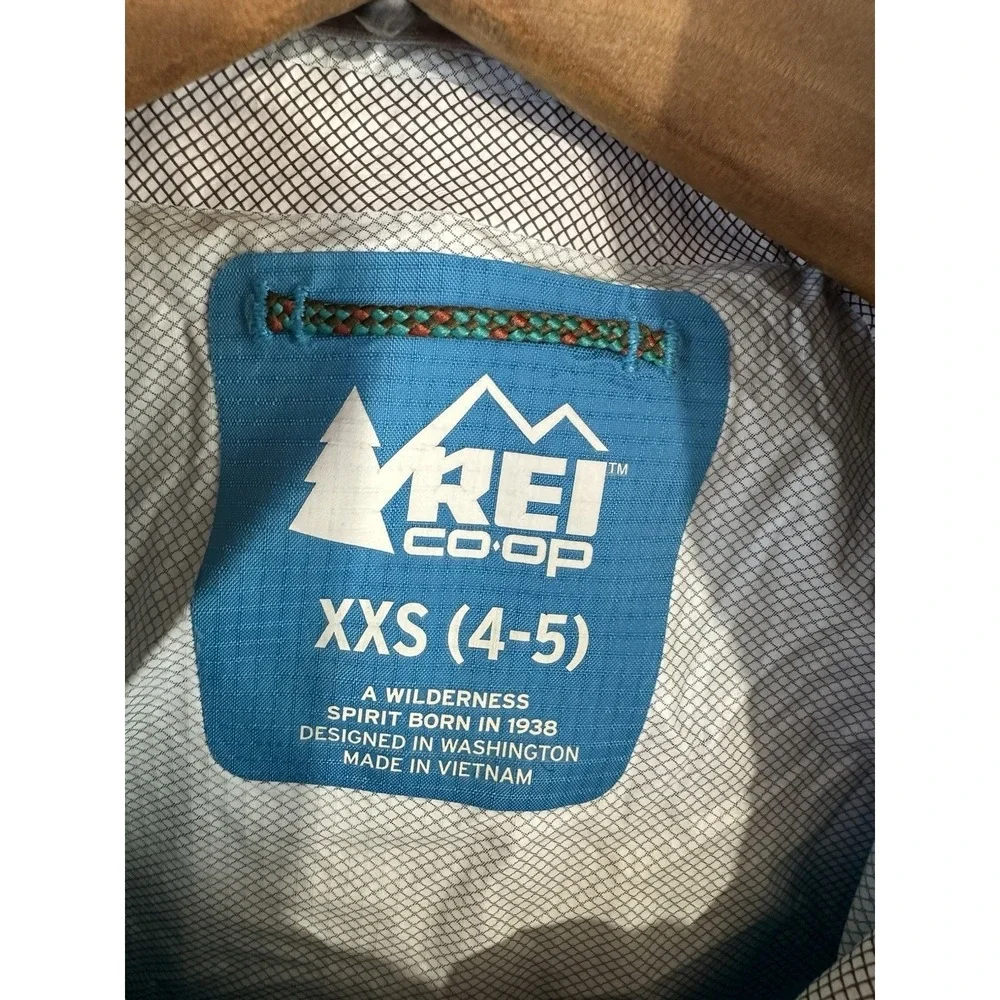 REI Waterproof Blue Rain Jacket Boy's Kid's XXS 4 / 5